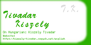 tivadar kiszely business card